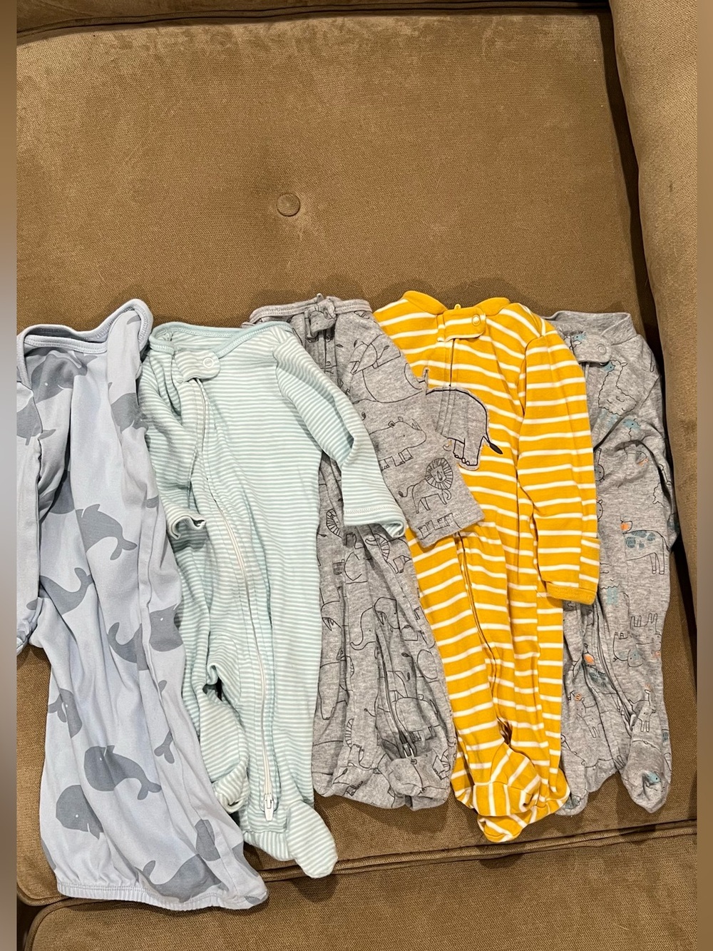 Simple Joys Bundle of 5 Assorted Footies and Gowns
